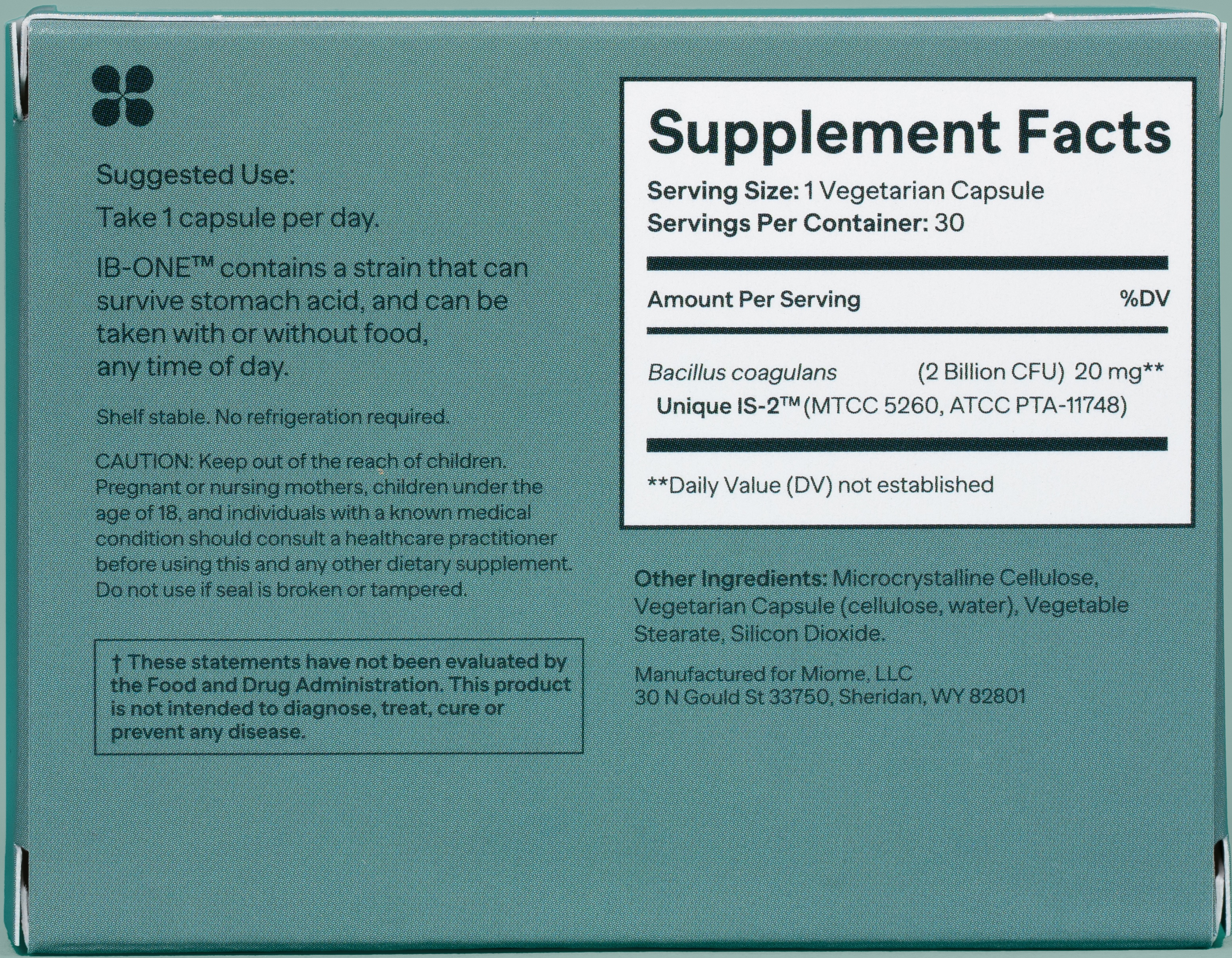 IB-ONE supplement panel
